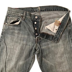 7 for All Mankind Relaxed fit frayed hem Destroyed Jeans